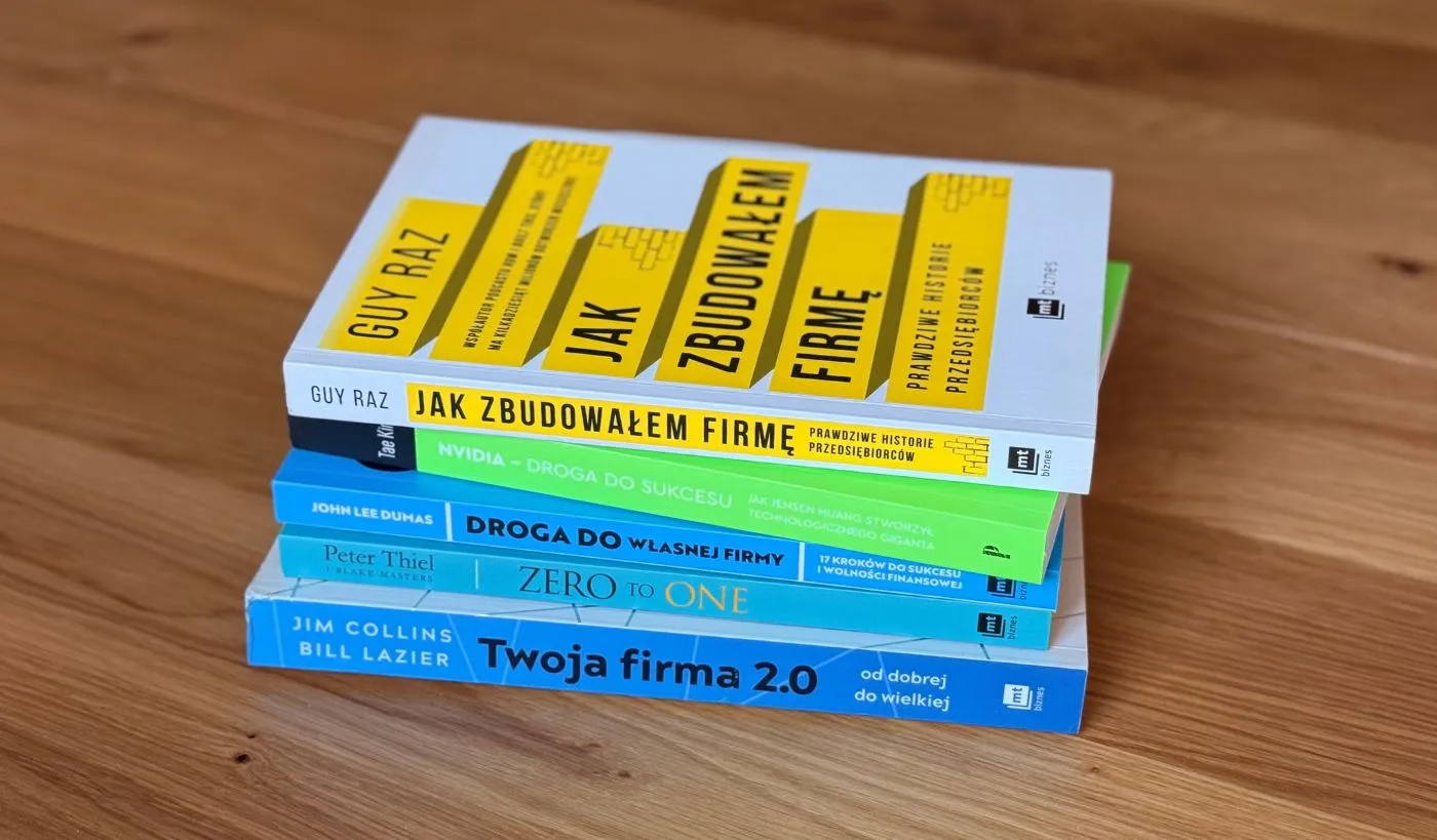 Książki biznesowe dla przedsiębiorców planujących założenie własnej firmy, klasyczne i nowe tytuły o budowaniu biznesu